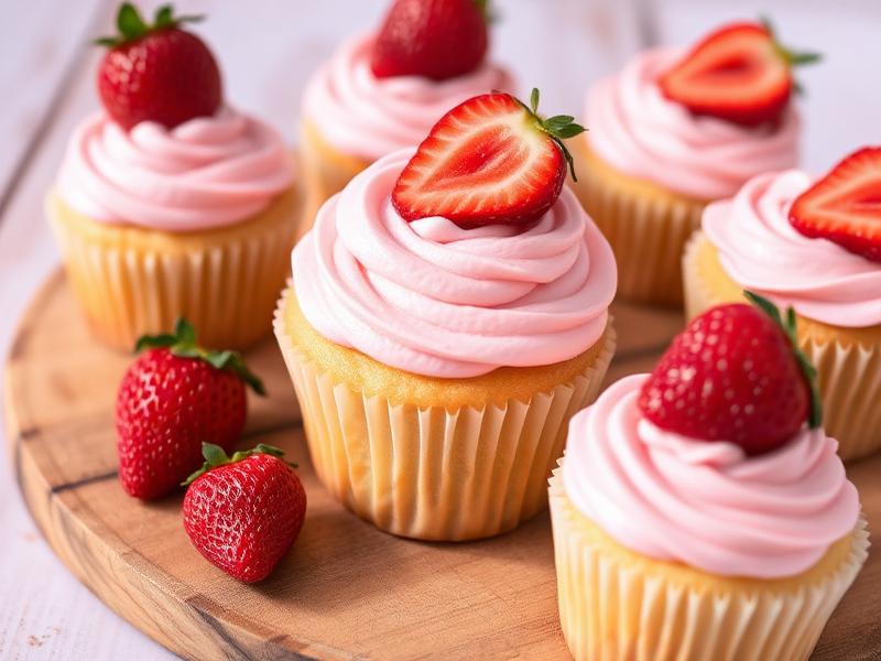 Cupcakes de Fresa Clásicos